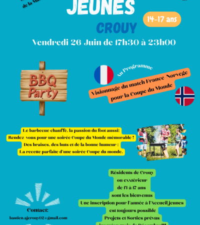 ℹ️ ACCEUIL JEUNES, FOOT ET BARBECUE ⚽
