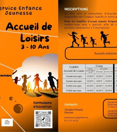 ℹ️ INFORMATION ACCUEIL DE LOISIRS